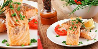 Блюдо из рыбы №2. Запеченный лосось с томатами фото